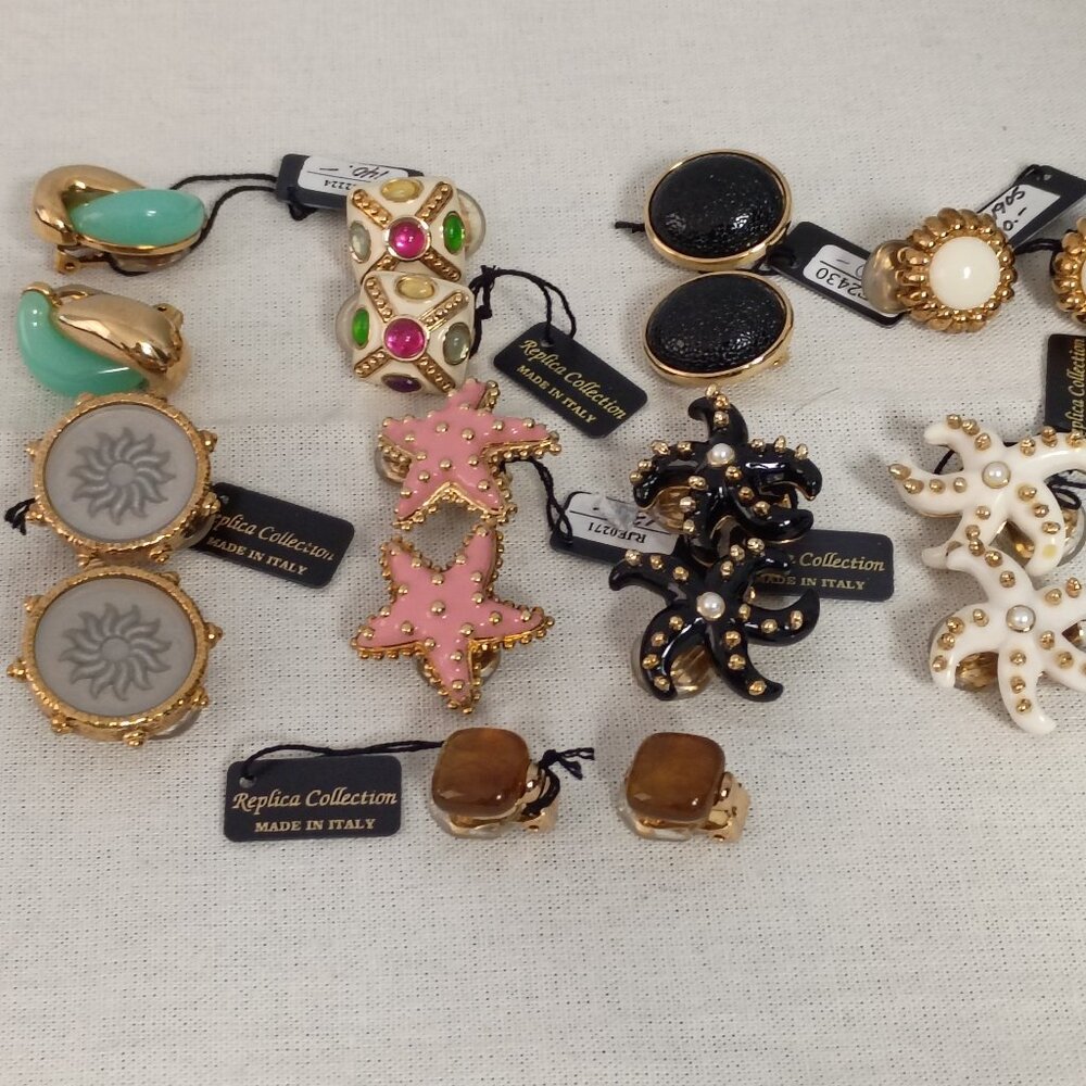 ❤️LOT 9 Replica Collection Italy New With Tags Clip Earrings
